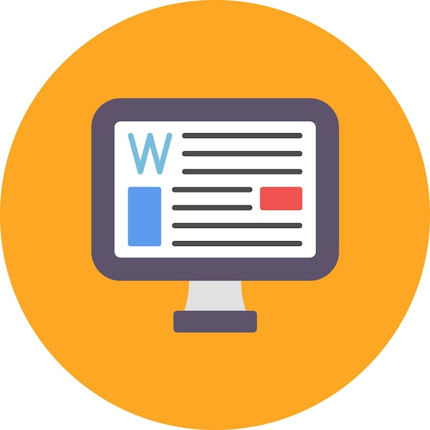 Ilustración plana de la Wikipedia
