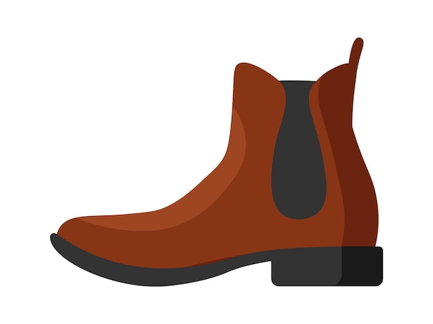 Vector ilustración plana de zapato de vaquero man39s