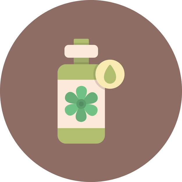Ilustración de un plano de aceite para masajes corporales