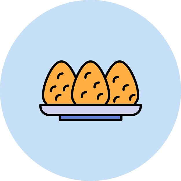 Vector ilustración del plano de coxinha