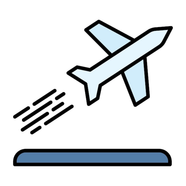 Ilustración del plano de salida del avión