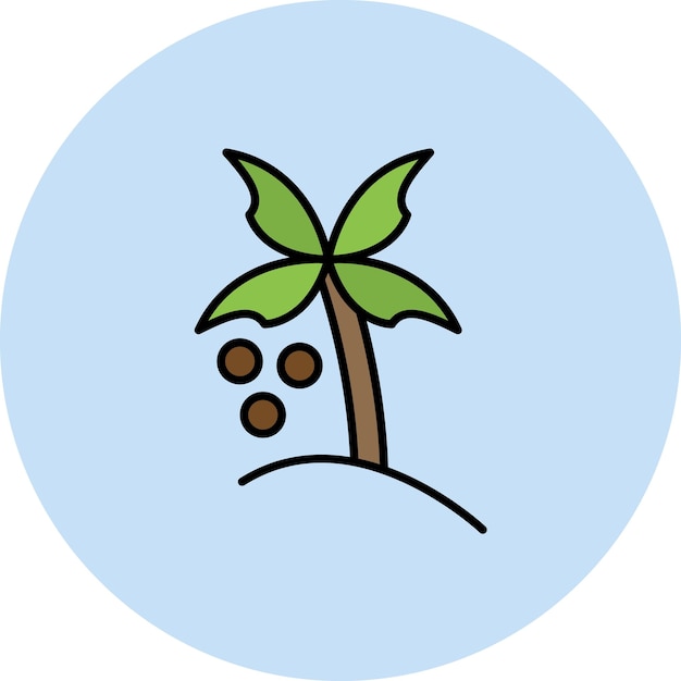 Ilustración de la planta de aceite de palma