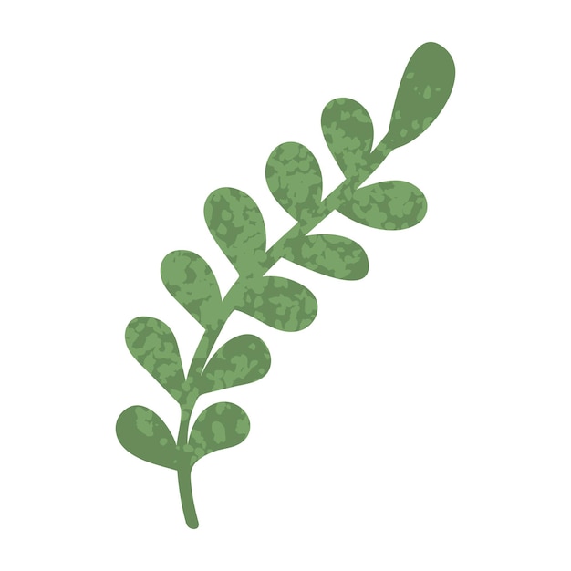 Ilustración de planta con hojas rojas