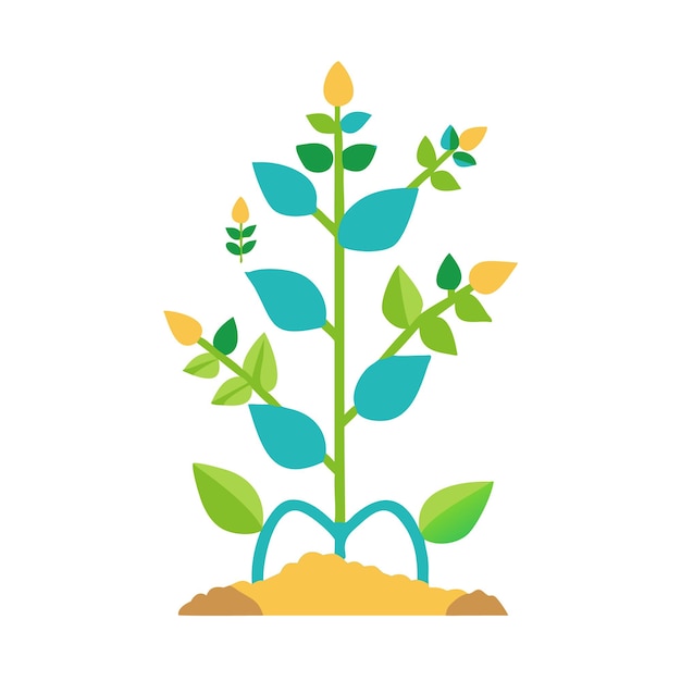 Ilustración de una planta sobre un fondo blanco