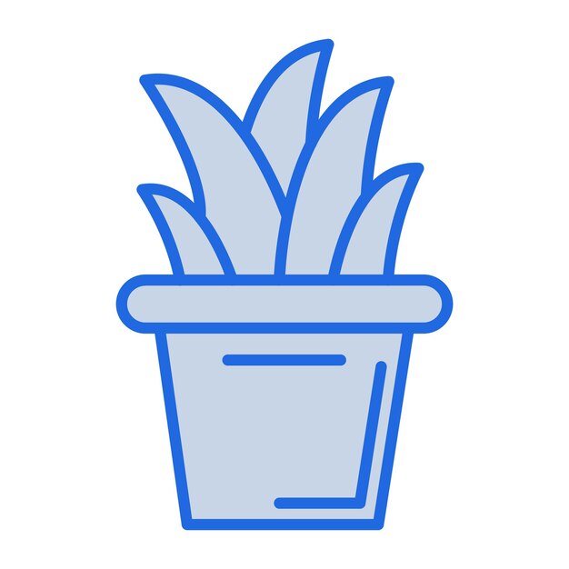 Ilustración de la planta en tono azul