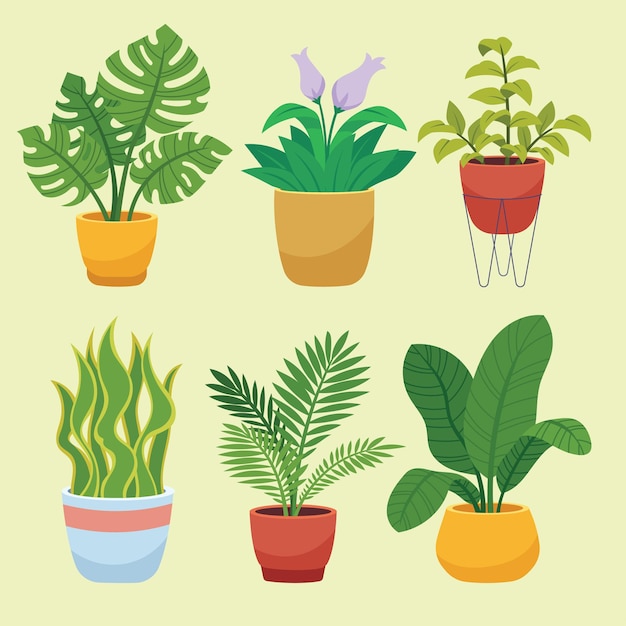 Ilustración de plantación de vectores planos