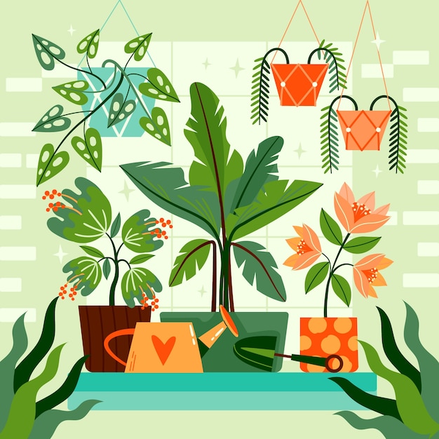 Vector ilustración de plantas de casa de diseño plano