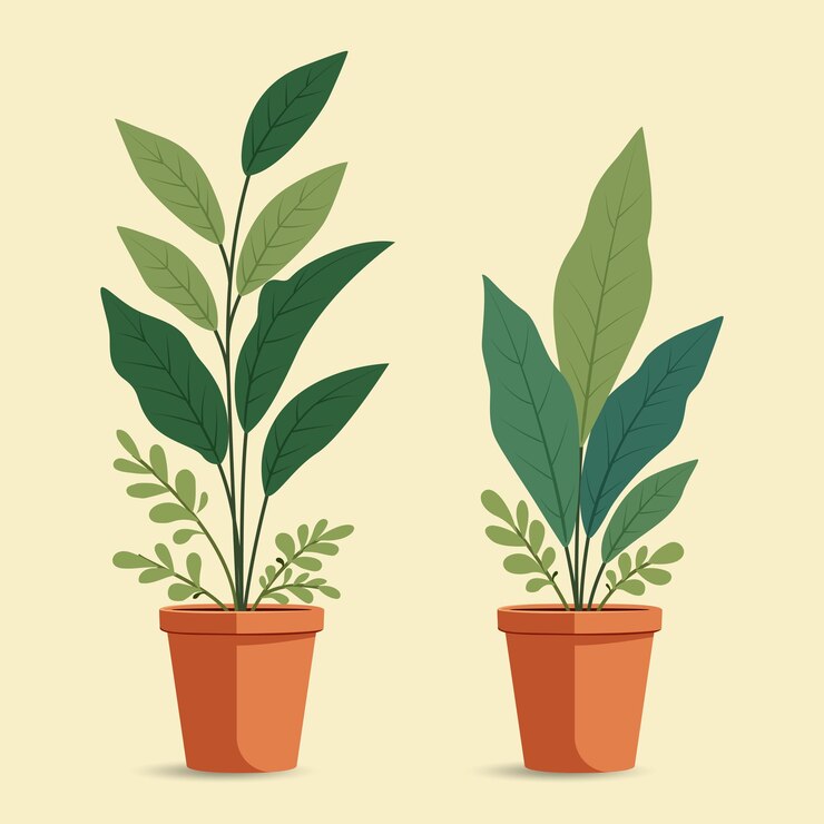 Ilustración de plantas de interior