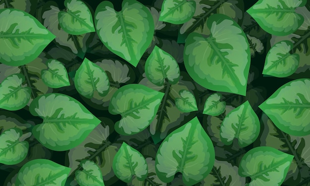 ilustración de plantas naturales para el fondo de la página de destino con estilo natural