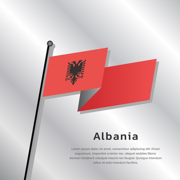 Ilustración de la plantilla de la bandera de Albania