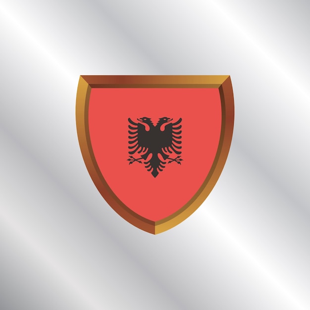 Vector ilustración de la plantilla de la bandera de albania