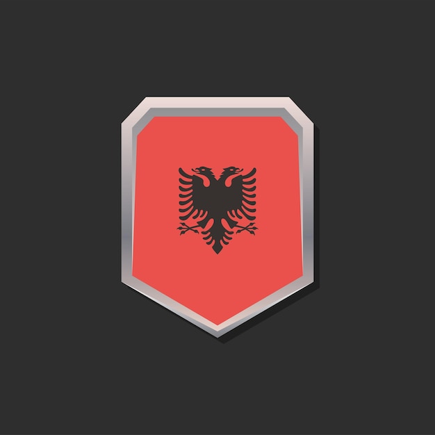 Vector ilustración de la plantilla de la bandera de albania