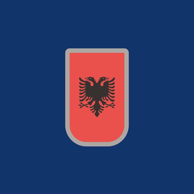 Ilustración de la plantilla de la bandera de Albania