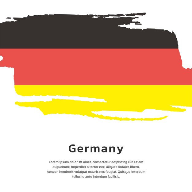 Ilustración de la plantilla de la bandera de Alemania
