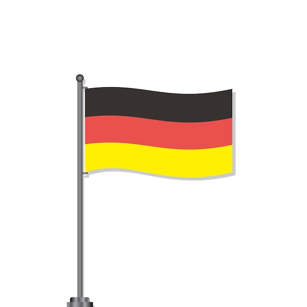 Ilustración de la plantilla de la bandera de alemania