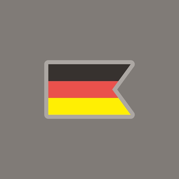 Ilustración de la plantilla de la bandera de Alemania