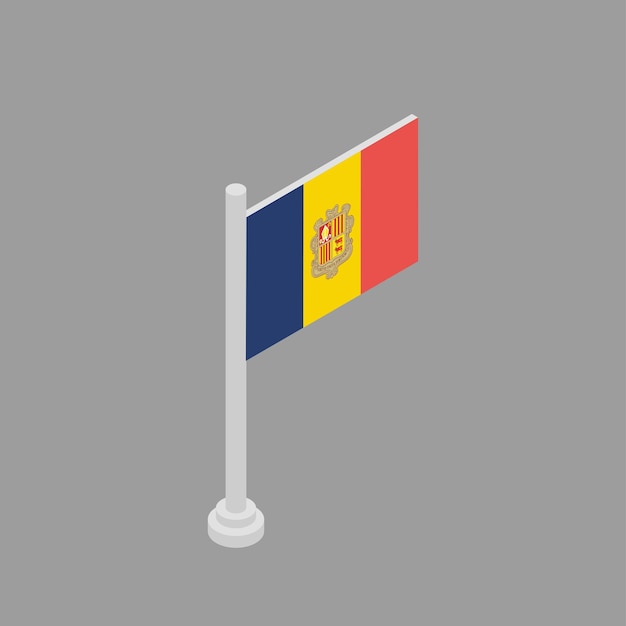 Ilustración de la plantilla de la bandera de Andorra