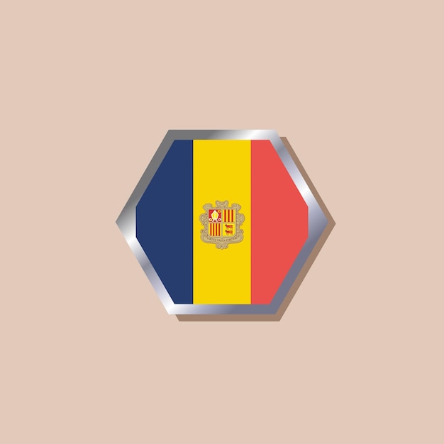 Ilustración de la plantilla de la bandera de andorra