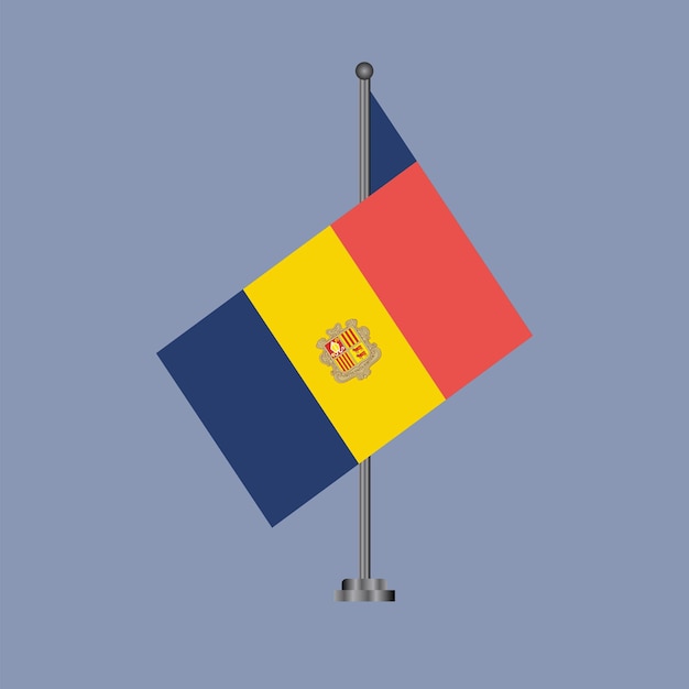 Ilustración de la plantilla de la bandera de Andorra