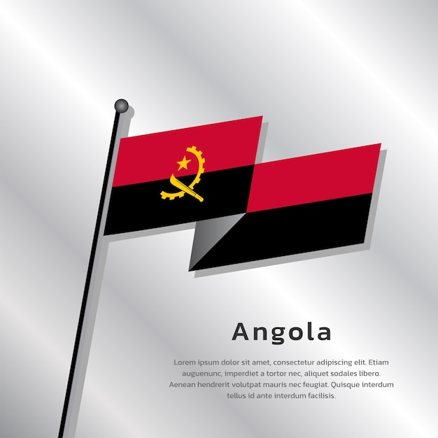 Ilustración de la plantilla de la bandera de angola