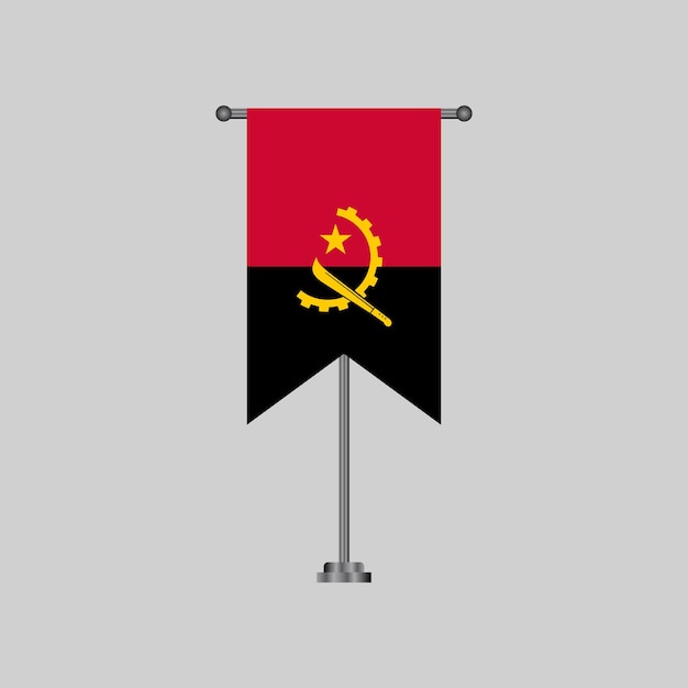 Ilustración de la plantilla de la bandera de angola