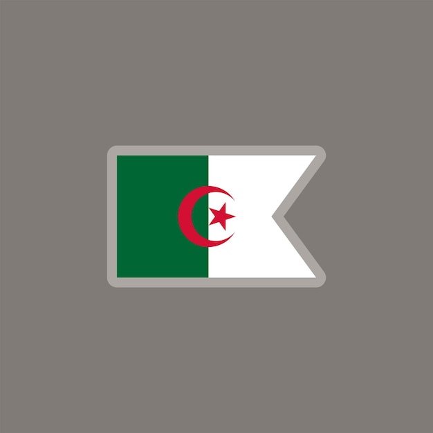 Ilustración de la plantilla de la bandera de Argelia
