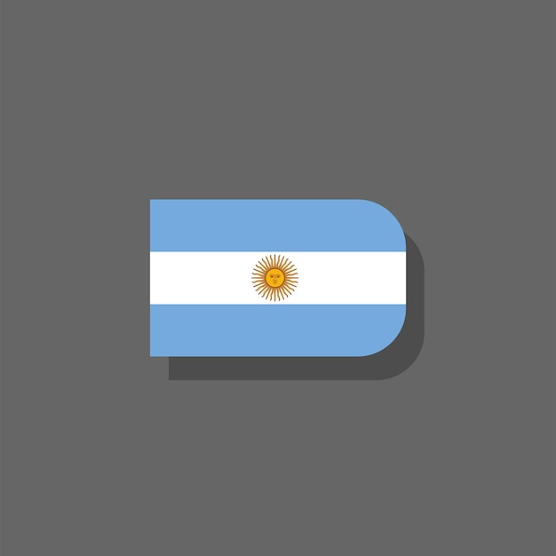 Ilustración de la plantilla de la bandera argentina