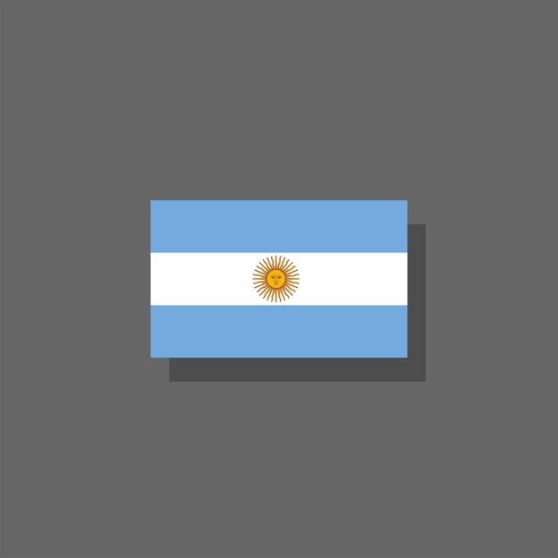 Ilustración de la plantilla de la bandera argentina