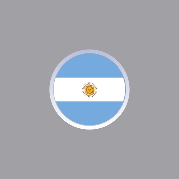 Ilustración de la plantilla de la bandera argentina