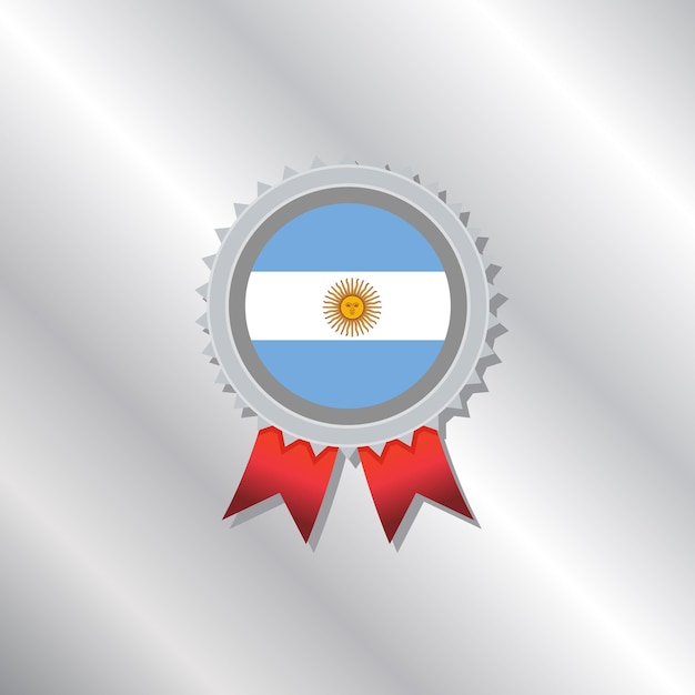 Vector ilustración de la plantilla de la bandera argentina