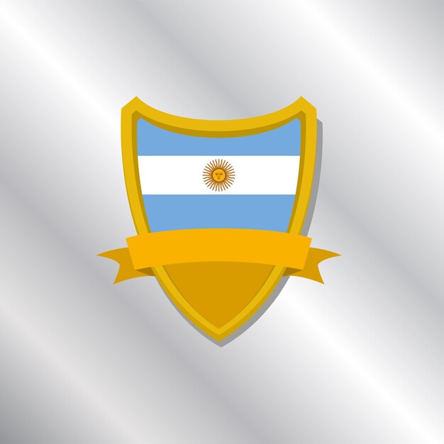 Vector ilustración de la plantilla de la bandera argentina