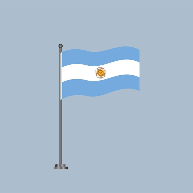 Ilustración de la plantilla de la bandera argentina