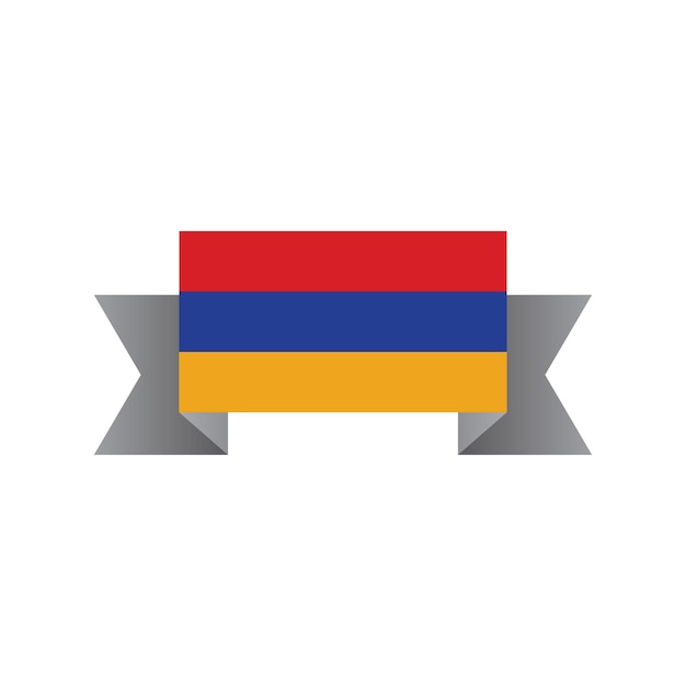 Vector ilustración de la plantilla de la bandera de armenia