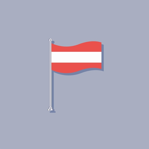 Ilustración de la plantilla de la bandera de Austria