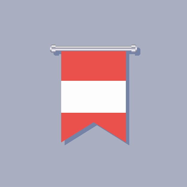 Ilustración de la plantilla de la bandera de austria
