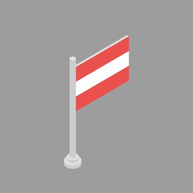 Ilustración de la plantilla de la bandera de Austria