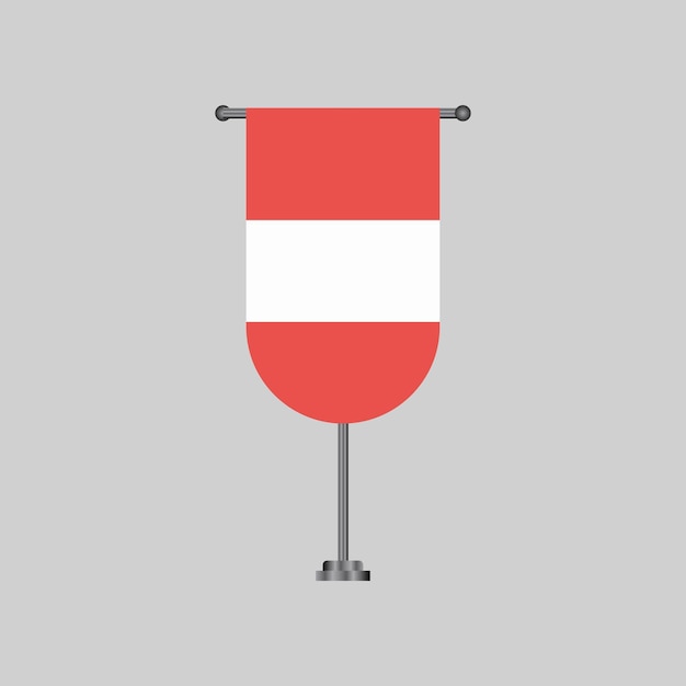 Ilustración de la plantilla de la bandera de Austria