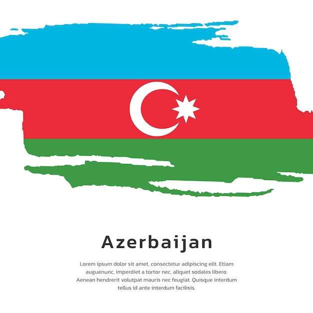 Ilustración de la plantilla de la bandera de Azerbaiyán