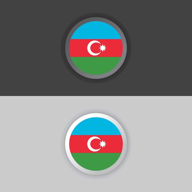 Vector ilustración de la plantilla de la bandera de azerbaiyán
