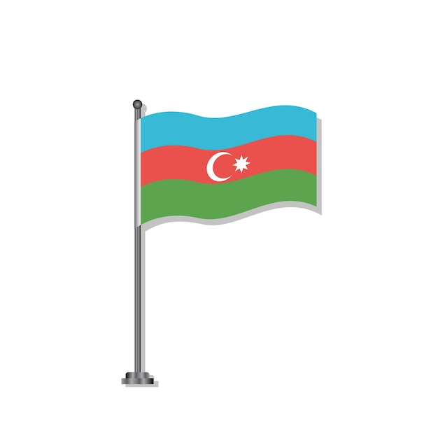 Ilustración de la plantilla de la bandera de azerbaiyán