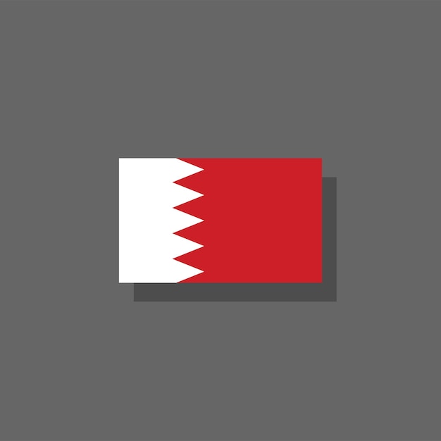 Ilustración de la plantilla de la bandera de Bahrein