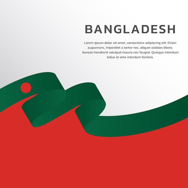 Ilustración de la plantilla de la bandera de Bangladesh