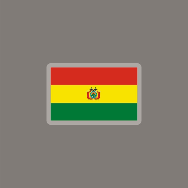 Vector ilustración de la plantilla de la bandera de bolivia