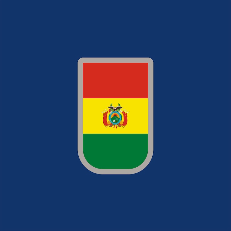 Vector ilustración de la plantilla de la bandera de bolivia