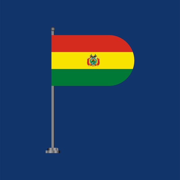 Vector ilustración de la plantilla de la bandera de bolivia