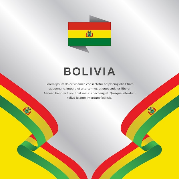 Vector ilustración de la plantilla de la bandera de bolivia
