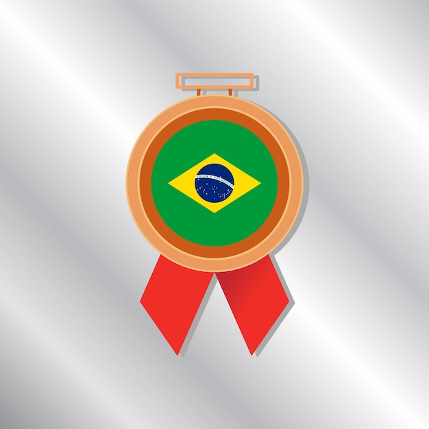 Vector ilustración de la plantilla de la bandera de brasil