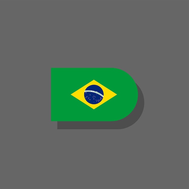 Ilustración de la plantilla de la bandera de Brasil