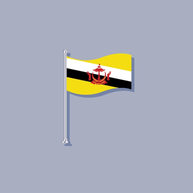 Ilustración de la plantilla de la bandera de Brunei