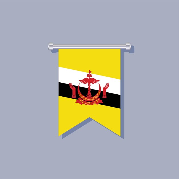 Ilustración de la plantilla de la bandera de Brunei